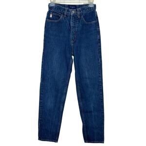 Vintage 90's Guess Jeans Style High Rise Tapered Leg Blue Classic Jeans Sz 26